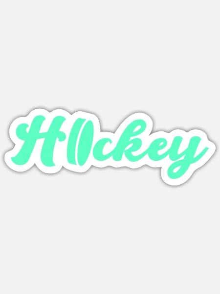 Hockey - Sticker Größe S (10 x 10 cm) - Mattweiß