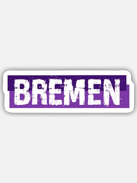 Bremen - Hansestadt - Banner - Sticker Größe S (10 x 10 cm) - Mattweiß