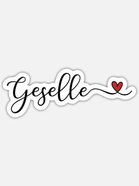 Geselle - Sticker Größe S (10 x 10 cm) - Mattweiß
