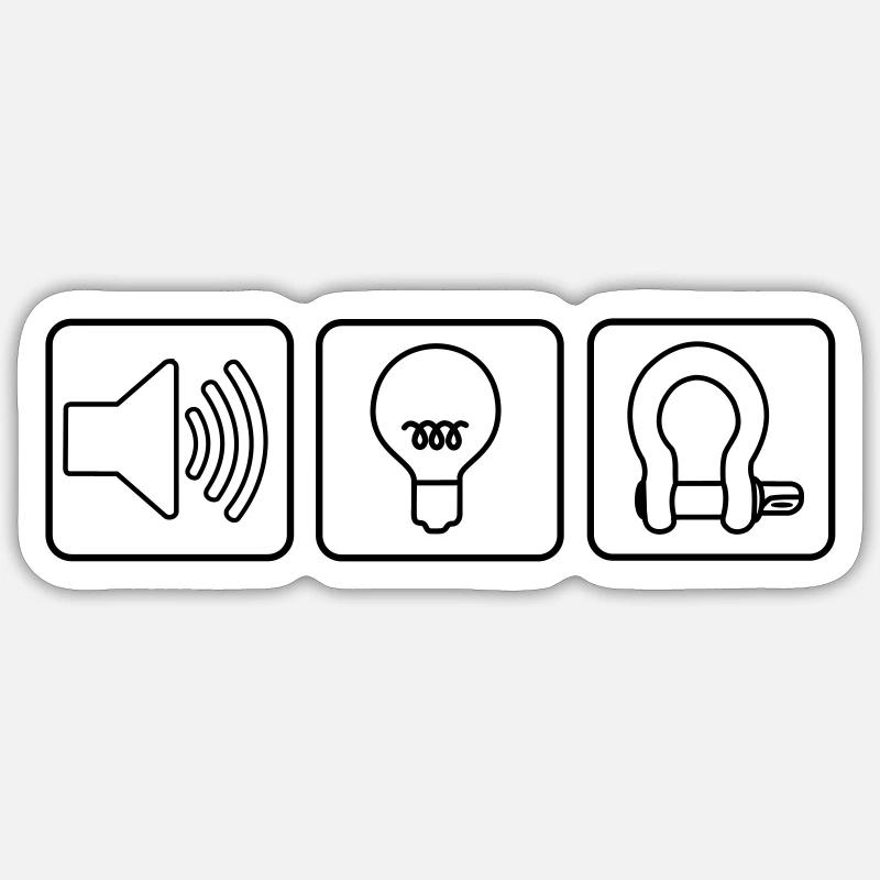 Sound Light Rigging Logo - Sticker Größe S (10 x 10 cm) - Mattweiß