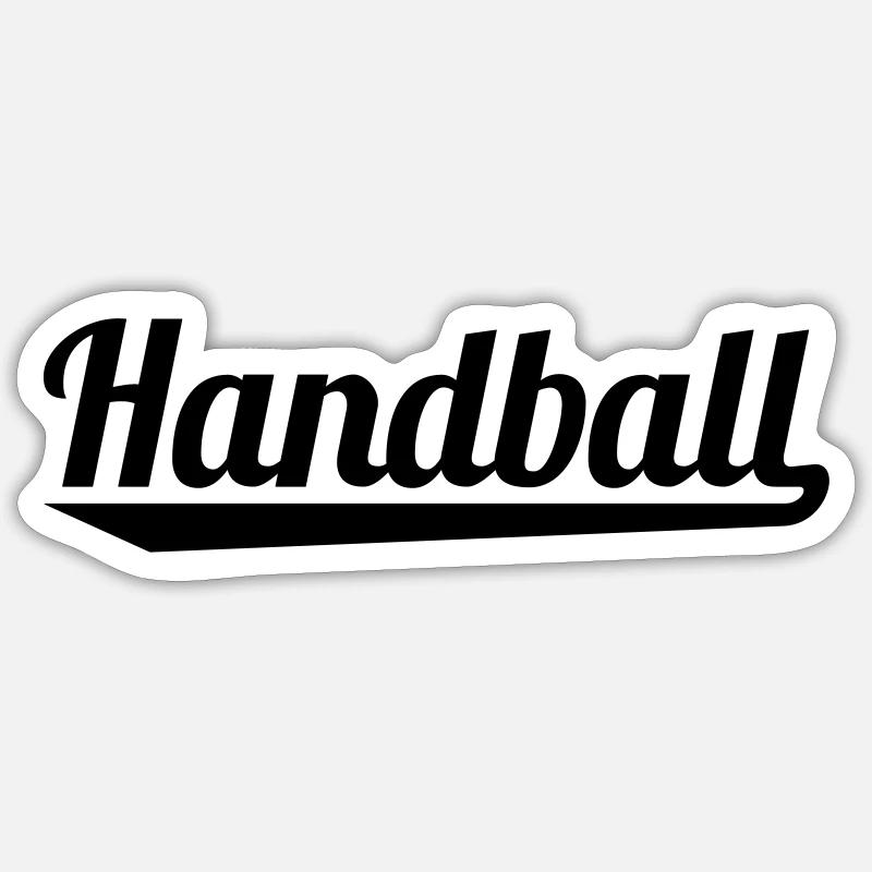Handball - Sticker Größe S (10 x 10 cm) - Mattweiß