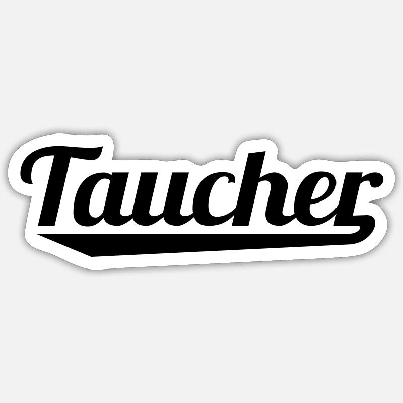 Taucher - Sticker Größe S (10 x 10 cm) - Mattweiß