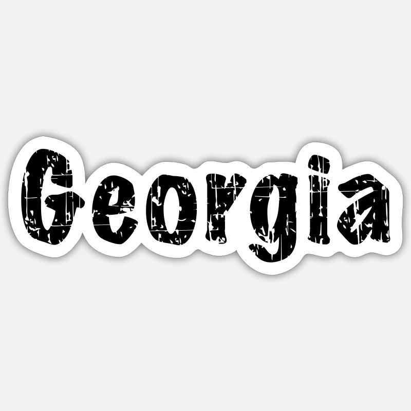 Georgia - Sticker Größe S (10 x 10 cm) - Mattweiß