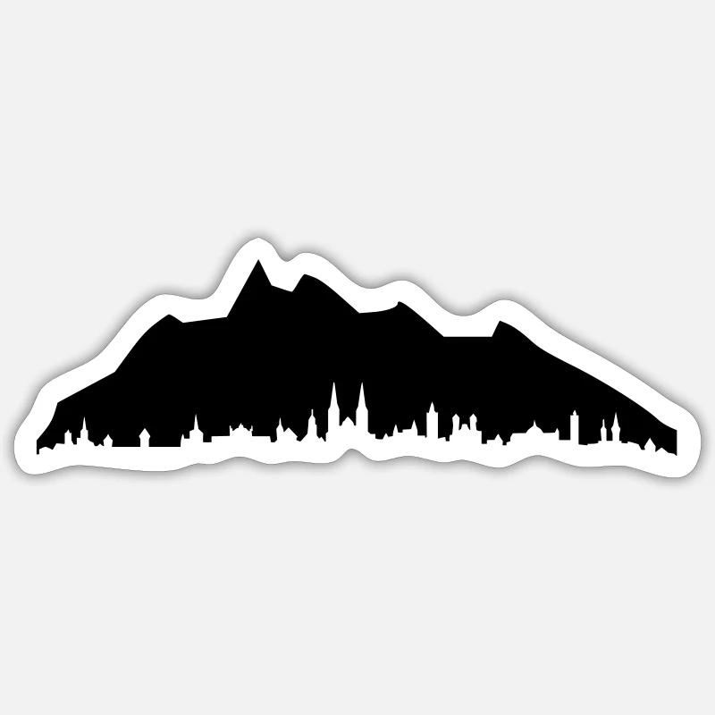 Luzern - Sticker Größe S (10 x 10 cm) - Mattweiß