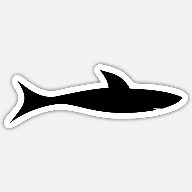 shark 24 - Sticker Größe S (10 x 10 cm) - Mattweiß