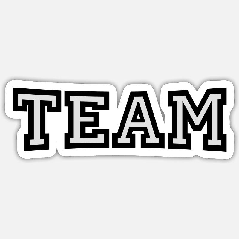 L’équipe - Sticker taille S (10 x 10 cm) - blanc mat