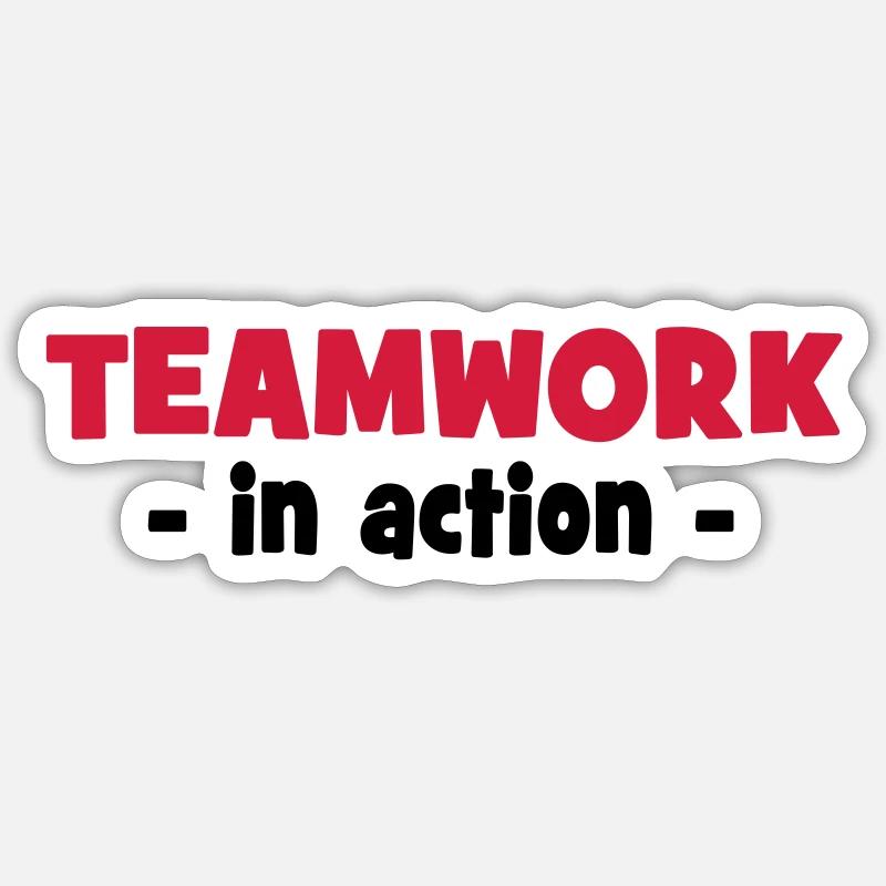 Teamwork in Action Sticker Größe S (10 x 10 cm)