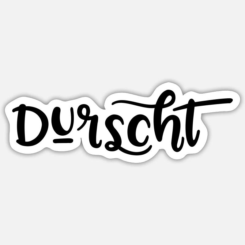 Durst - Sticker Größe S (10 x 10 cm) - Mattweiß