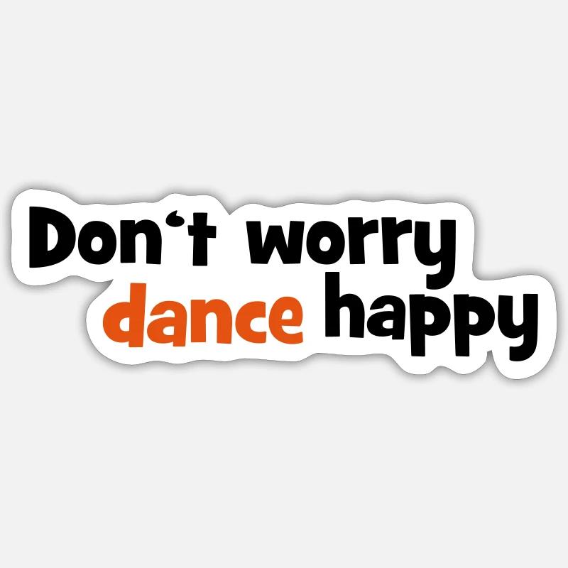 tanzen - Sticker Größe S (10 x 10 cm) - Mattweiß