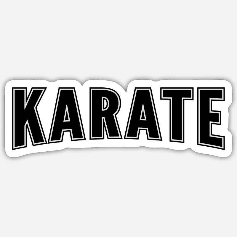karate - Sticker size S (10 x 10 cm) - white matte