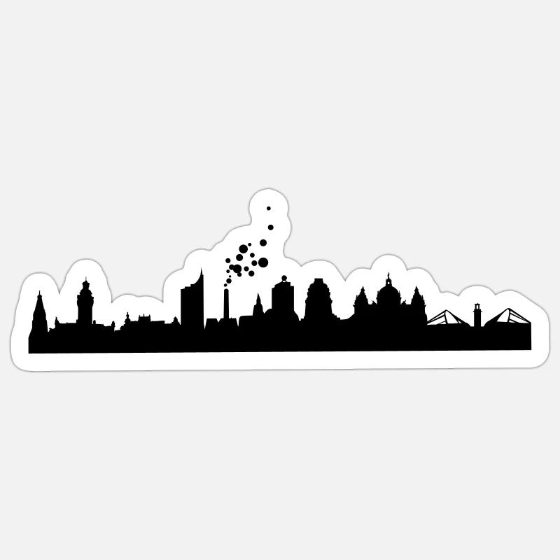 Leipzig Skyline Sticker size S (10 x 10 cm)