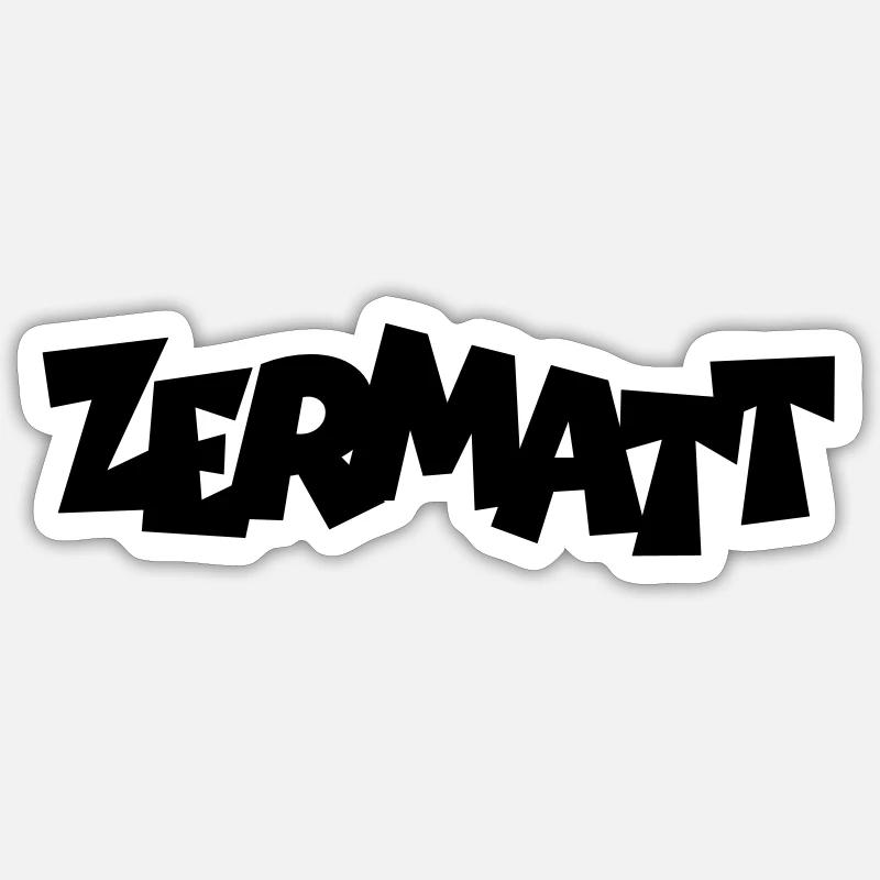 Zermatt - Sticker size S (10 x 10 cm) - white matte