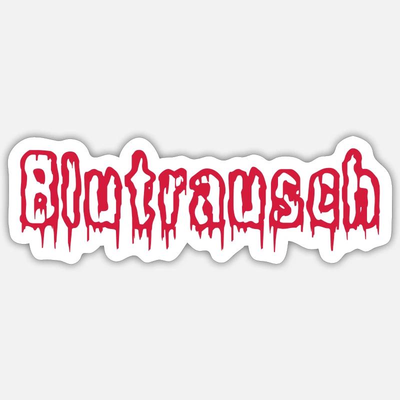 blood rushing exit-shirt Sticker size S (10 x 10 cm)
