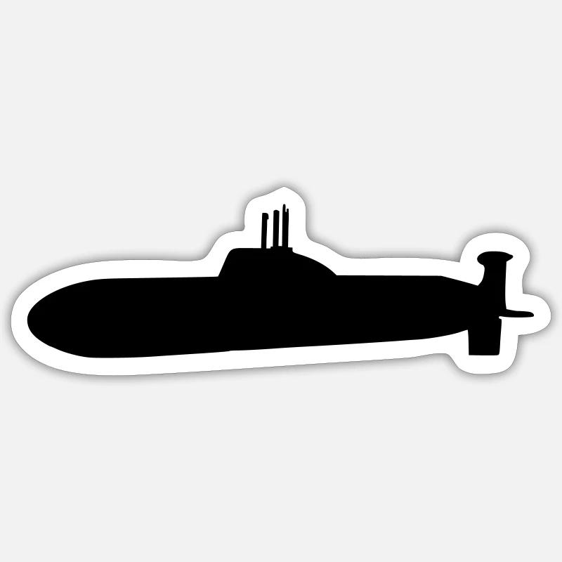 U-Boot - Sticker Größe S (10 x 10 cm) - Mattweiß
