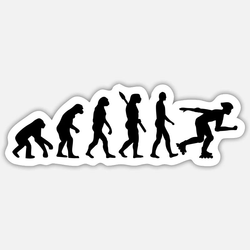 Evolution Inline Skating - Sticker Größe S (10 x 10 cm) - Mattweiß