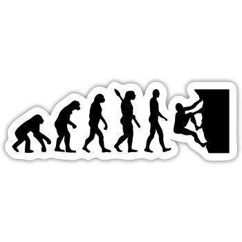 Klettern - Sticker Größe S (10 x 10 cm) - Mattweiß - Vorne