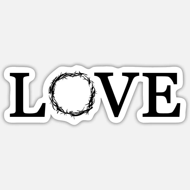 Love - Sticker size S (10 x 10 cm) - white matte