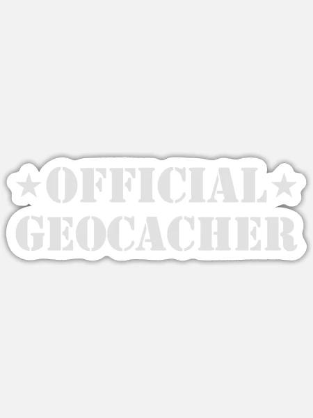 Official Geocacher - Sticker Größe S (10 x 10 cm) - Mattweiß