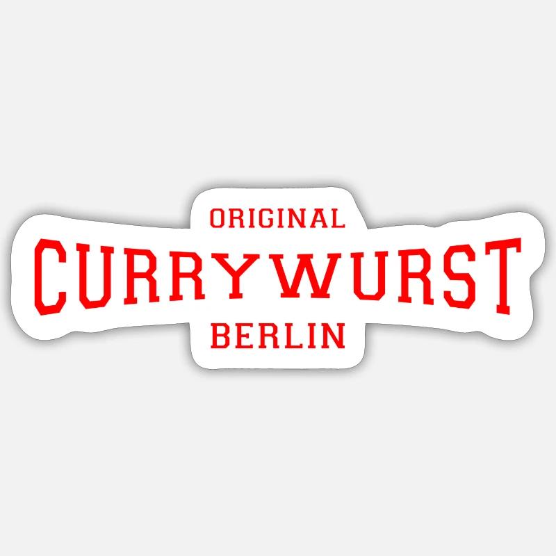Original Berlin Currywurst Sticker size S (10 x 10 cm)