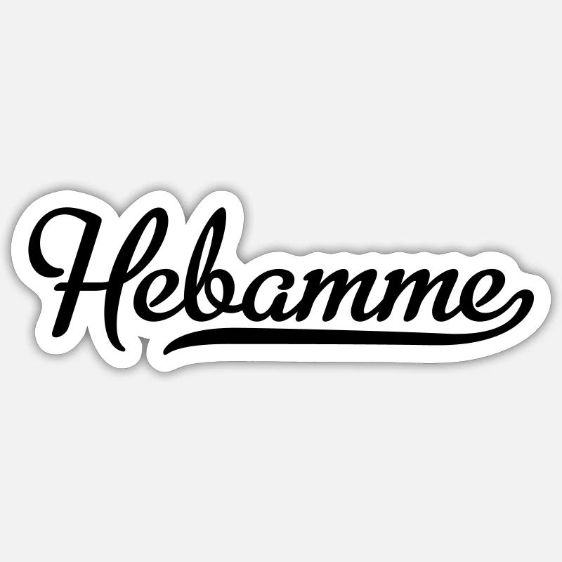 Hebamme - Sticker Größe S (10 x 10 cm) - Mattweiß