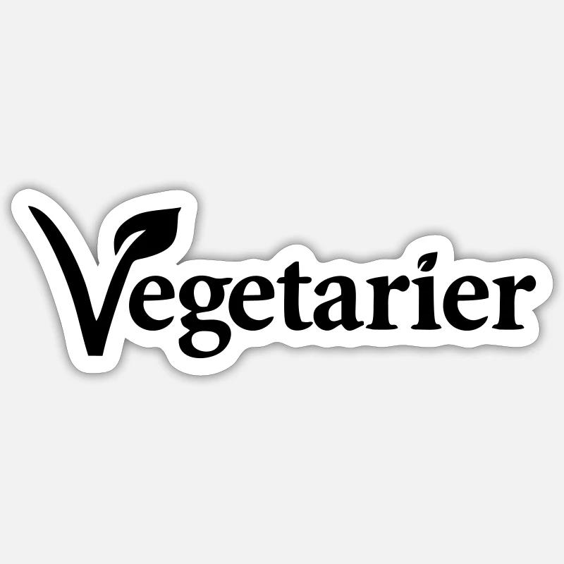 Vegetarier - Sticker Größe S (10 x 10 cm) - Mattweiß