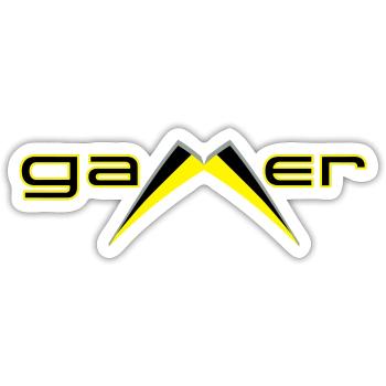 Gamer - Sticker Größe S (10 x 10 cm) - Mattweiß - Vorne