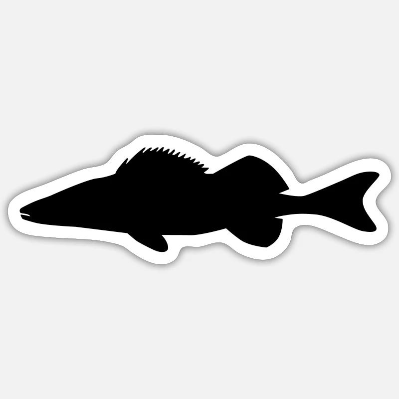 Fisch Zander Sticker Größe S (10 x 10 cm)
