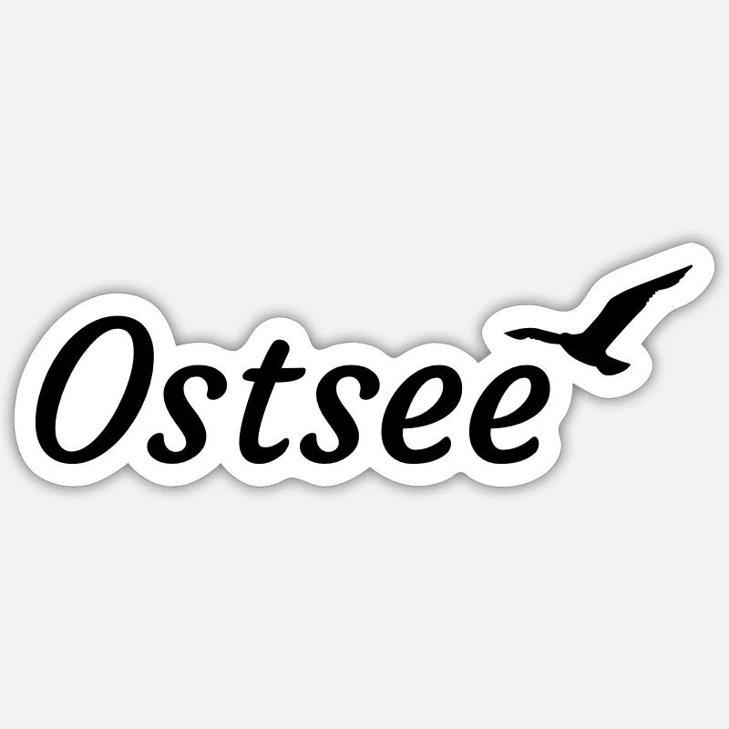 Ostsee - Sticker Größe S (10 x 10 cm) - Mattweiß
