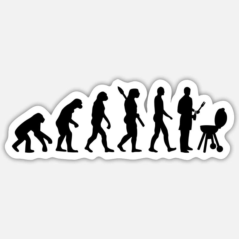 Grillen - Sticker Größe S (10 x 10 cm) - Mattweiß
