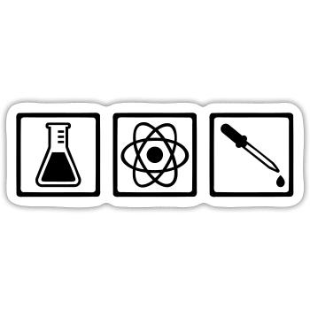 Chemist - Sticker size S (10 x 10 cm) - white matte - Front