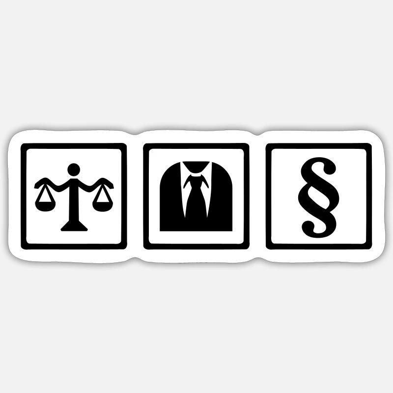 Anwalt - Sticker Größe S (10 x 10 cm) - Mattweiß