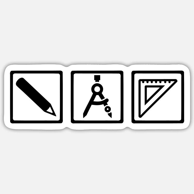 Architect - Sticker size S (10 x 10 cm) - white matte
