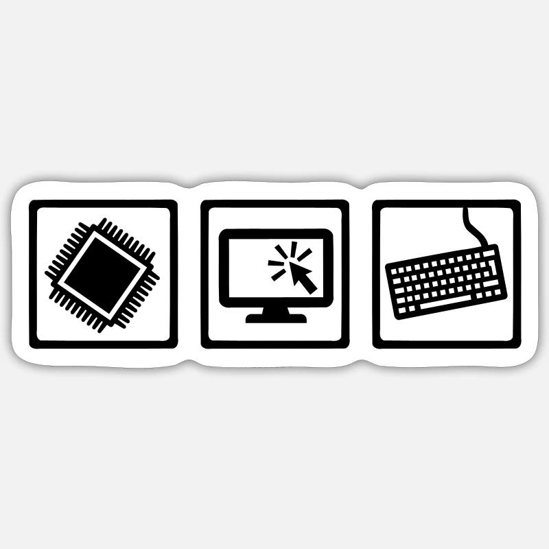 Programmer - Sticker size S (10 x 10 cm) - white matte