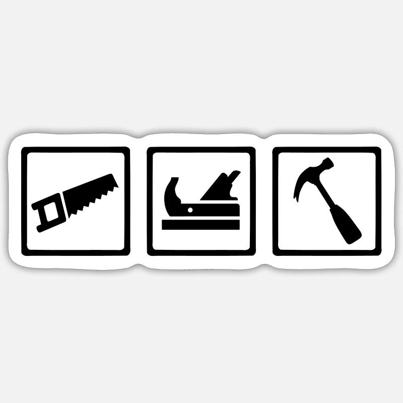 Carpenter - Sticker size S (10 x 10 cm) - white matte
