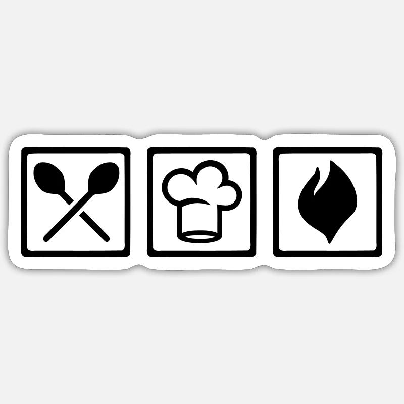Cuisinier Sticker taille S (10 x 10 cm)