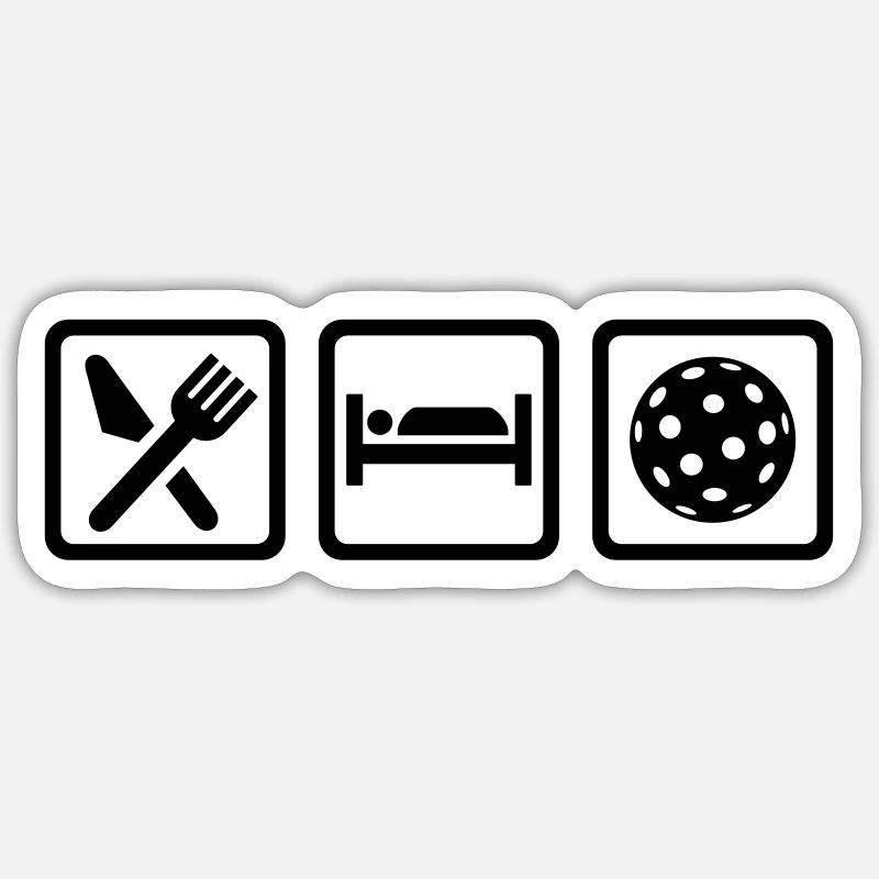 Floorball - Sticker Größe S (10 x 10 cm) - Mattweiß