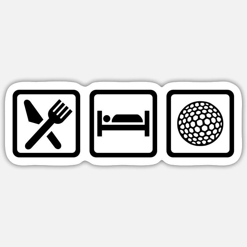 Golf - Sticker Größe S (10 x 10 cm) - Mattweiß