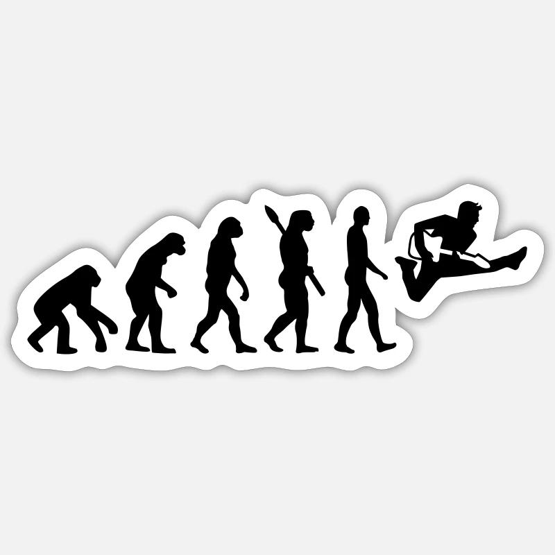 Evolution Guitare Sticker taille S (10 x 10 cm)