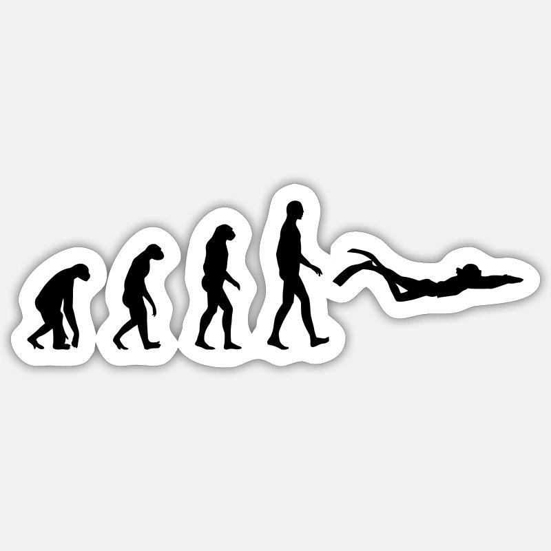 Diving - Sticker taille S (10 x 10 cm) - blanc mat