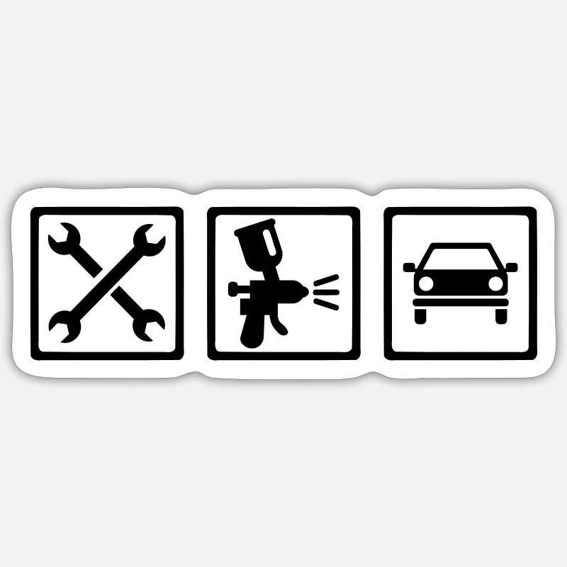 Laqueur - Sticker taille S (10 x 10 cm) - blanc mat