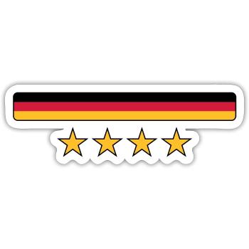 Deutschland - Sticker taille S (10 x 10 cm) - blanc mat - Devant