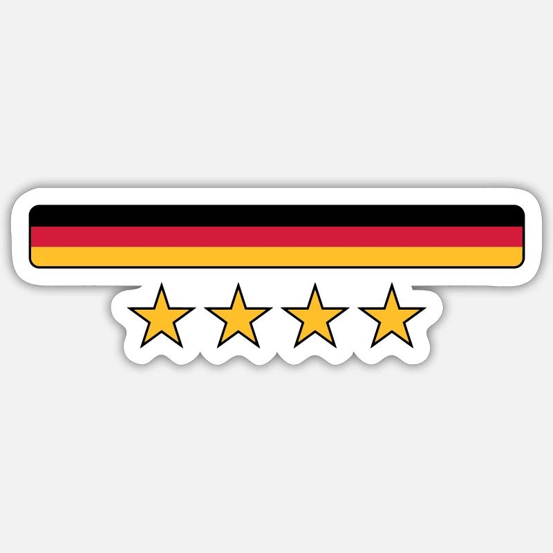 Deutschland - Sticker taille S (10 x 10 cm) - blanc mat