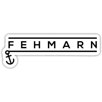 FEHMARN - Sticker Größe S (10 x 10 cm) - Mattweiß - Vorne