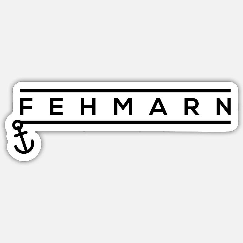 FEHMARN - Sticker Größe S (10 x 10 cm) - Mattweiß