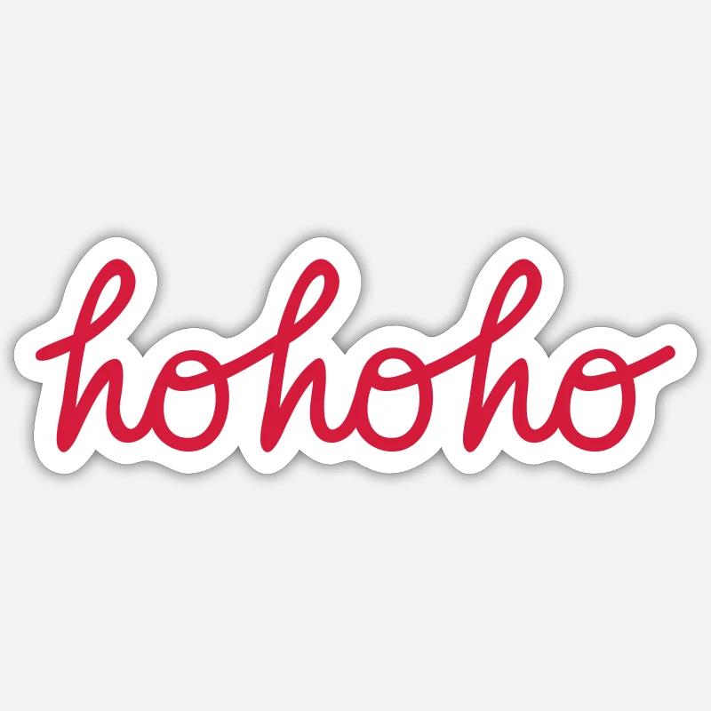 hohoho - Sticker taille S (10 x 10 cm) - blanc mat