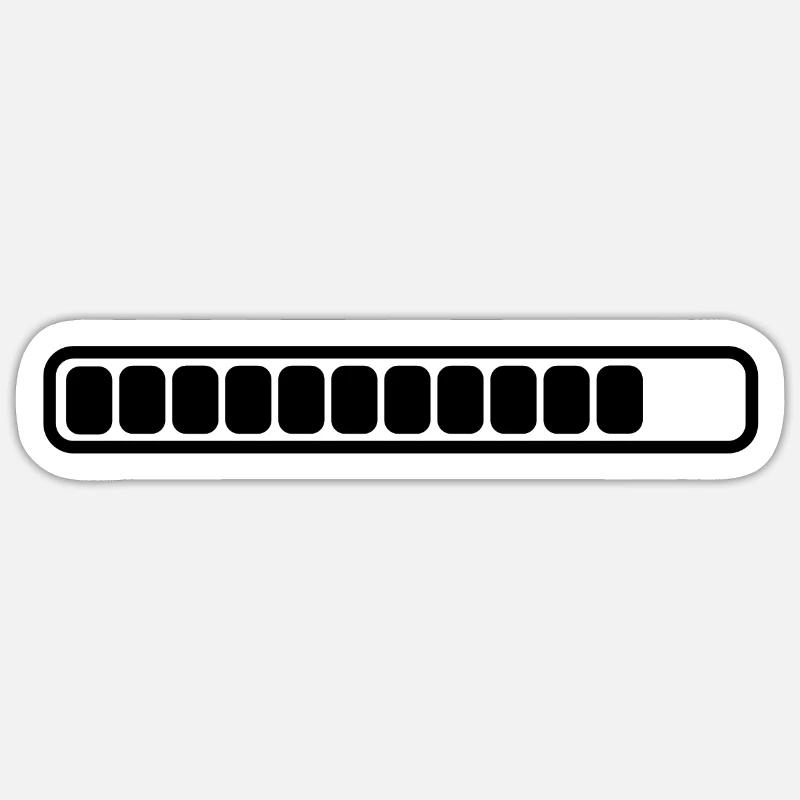 Charging bar battery level Charging indicator almost full symbol Sticker size S (10 x 10 cm)