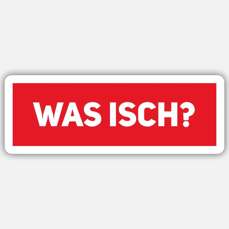 Quoi de neuf? rouge - Sticker taille S (10 x 10 cm) - blanc mat