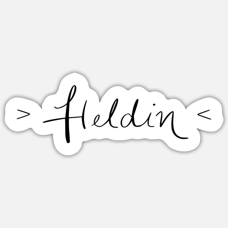 Heldin Sticker Größe S (10 x 10 cm)