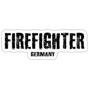 fire Department - Sticker size S (10 x 10 cm) - white matte - Front