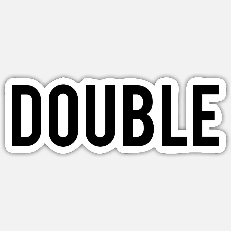 Double Trouble - Sticker size S (10 x 10 cm) - white matte